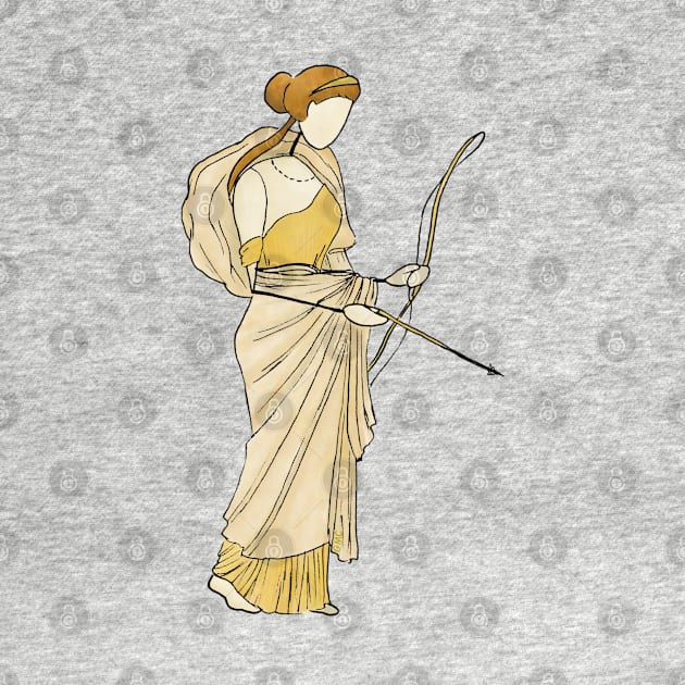 Ladies of the Villa of Ariadne - Diana sticker by GreekMythComix